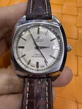 Authentic 1950s Vintage Breitling Manual Wind Men's Watch 37mm Silver Dial R12