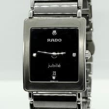 Rado Watch Diastar Jubilee 160.0486.3 Stainless Steel Black Quartz Women's 4PD