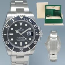 2018 MINT Rolex Submariner Date 116610LN Steel Black Ceramic Bezel 40mm Watch
