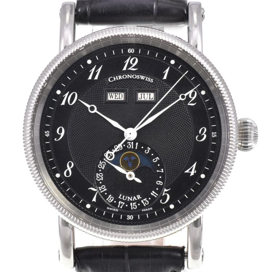 Chronoswiss CH9323 Lunar Moonphase Triple Calendar Black Automatic Men's Watch