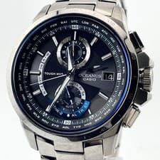 CASIO Oceanus OCW-T1000 Men's Watch Black Titanium Quartz Tested