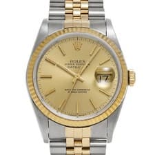 ROLEX Datejust 16233 Champagne WATCH 713924