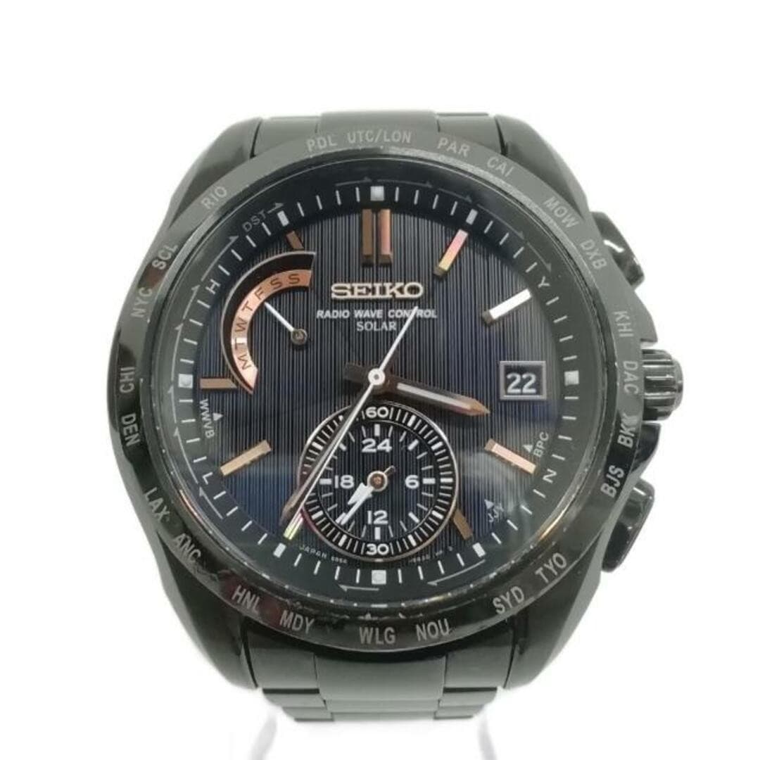 Seiko Brightz Saga063 Solar Radio Watch 300 Limited Black From Japan