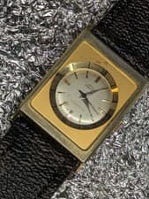 Art Deco Girard-Perregaux Gyromatic Automatic Square Gold Watch Silver Dial