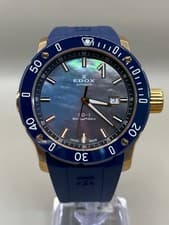 EDOX Chrono Offshore 1  Automatic Watch, Rubber Strap, 500m Water Resistant