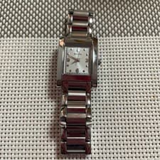 Bulova Silver Quartz Watch Stainless Steel White Dial Waterproof Used From Japan