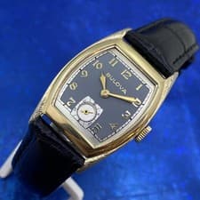 Vintage 1946 Man’s BULOVA Fancy Case Stunning Gray Dial Fully Serviced WARRANTY