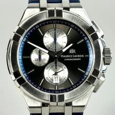 Men'S Maurice Lacroix Aikon Ai1018 Quartz Chronograph Leather Strap Date Display