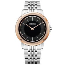 CITIZEN Eco-Drive One AR5055-58E Solar Radio Black Dial Bracelet Men's Watch