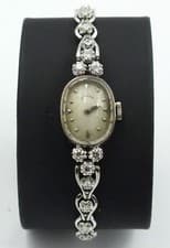 Hamilton Watch Ladies Vintage 14K Gold & Diamond Band Cocktail WORKING 22-Jewels