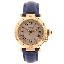 Vintage 36mm Cartier 1035 Pasha Men's Automatic Wristwatch 049 Swiss 18k Gold