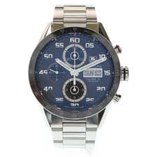 TAG HEUER Carrera CV2A1S Chronograph Automatic Black Dial Used