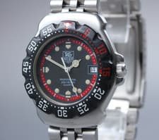 18.5cm [EXC+5] TAG HEUER Formula 1 WA1214 35mm Black Dial Date Quartz Mens Watch