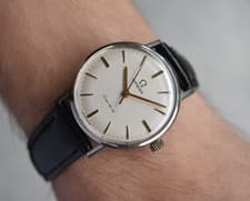 1968 Vintage Omega Men's Watch White Dial Mechanical Great Condition