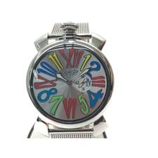 GaGa MILANO Manuale Slim 46 5080.1 Quartz Watch Silver JP