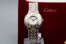 *Near MINT / Pouch* Cartier Must de 21 LM 31mm Two Tone Quartz Unisex Watch