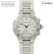 Cartier Must 21 Vantian Chronoscaph W10197U2 chronograph ladies wristwatch date