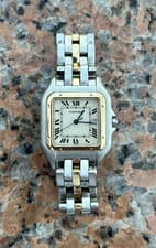 Cartier Panthere 29mm Large Ladies Watch 1 Row Bracelet Stainless Steel