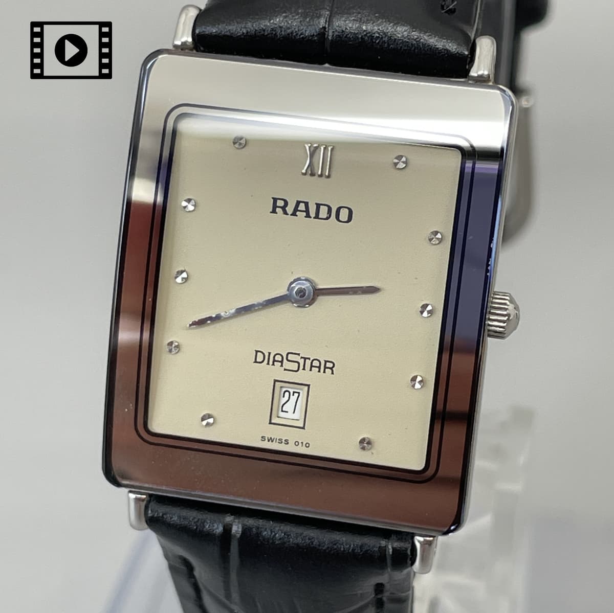 RADO Diastar 160.0318.3 Vintage Watch [US Stock]  White Dial Date Qz Mens N.Mint