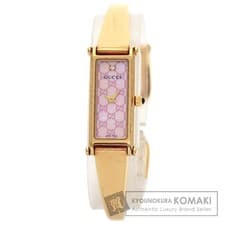 Gucci 1500L Square Face Bangle Watch Diamond GG Ladies Used