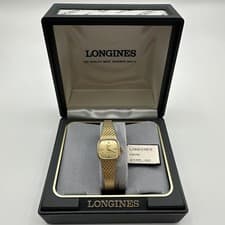 Longines Ladies 10K Rolled Gold Plate Watch 18 mm Vintage New NOS w Box Works