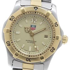 TAG HEUER 2000 series WK1321 Date gold Dial Quartz Ladies Watch_939999