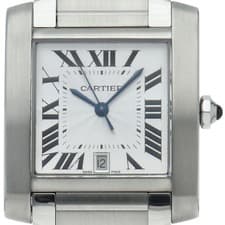 CARTIER Tank Française LM Watch Automatic W51002Q3 Stainless Steel mensWatc...