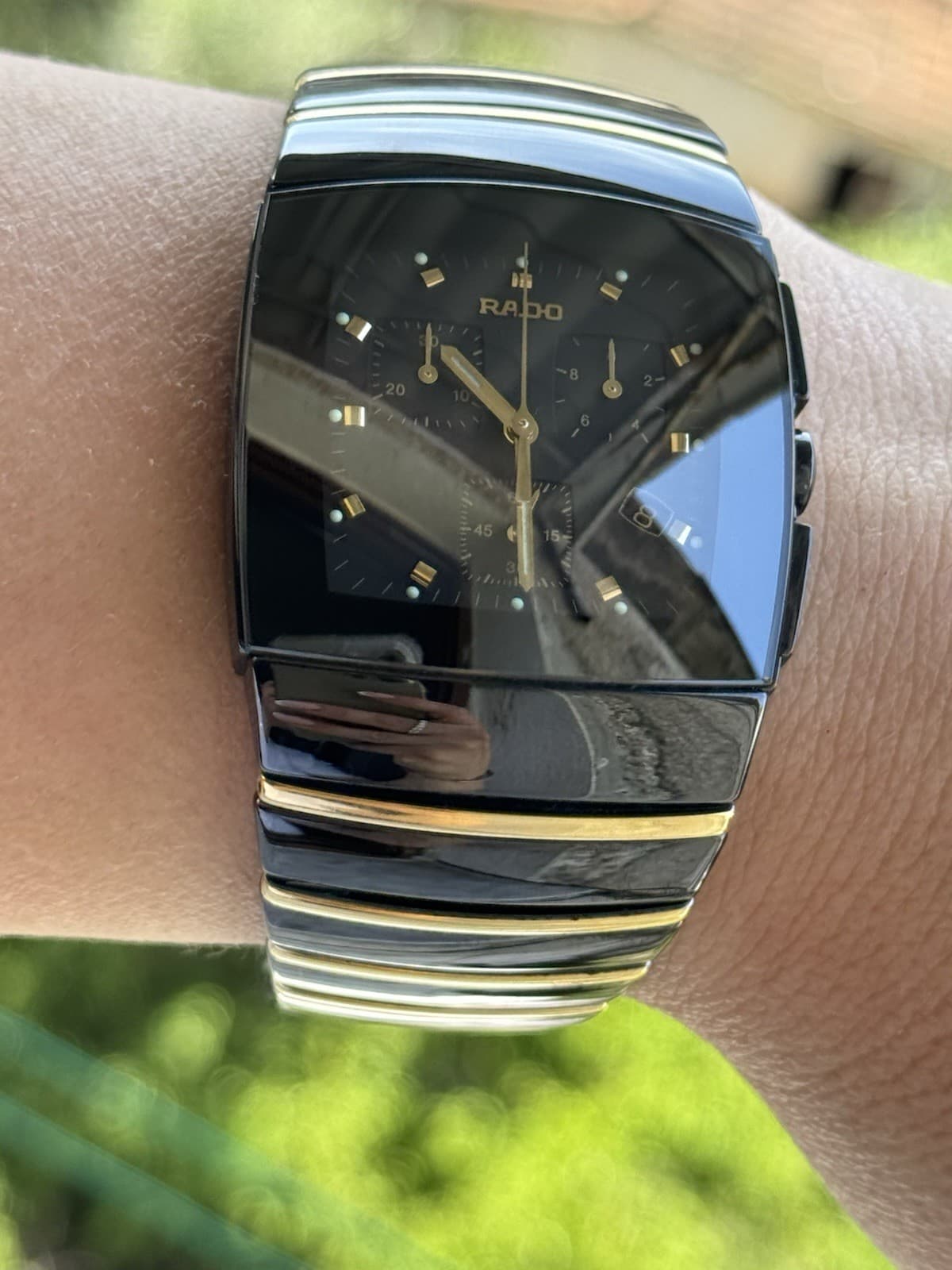 Rado Sintra Watch Chronograph Quartz High Tech Ceramic Mens Genuine Swiss Made