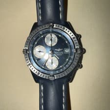 Breitling Chronomat Blue Dial Chronograph Steel/Leather Automatic 39MM A13352