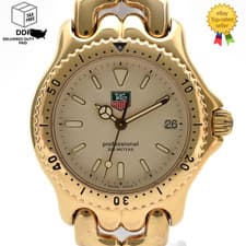 Vintage [N MINT] TAG Heuer Sel S94.013K Gold 36mm Date Men's Quartz Watch JAPAN