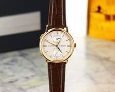 A. Lange & Sohne 386.032 Saxonia Dual Time Argenté 'Sachen' 18kt Rose Gold