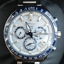 SEIKO ASTRON SBXC013 5X53 GPS SOLAR CHRONOGRAPH WHITE DIAL MEN'S WATCH