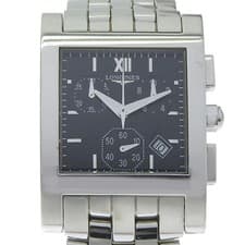 LONGINES Dolcevita watch L5.668.4 stainless steel quartz analog display black di