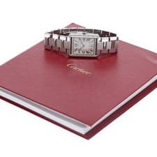 CARTIER TANK SOLO SM W5200013 24mm SS Silver Dial Quartz Watch #C414
