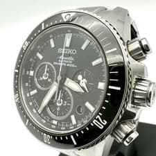 Seiko SAEK013 Brights Ananta Mechanical Chronograph Diver's Watch Black 43mm