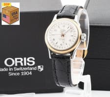 [Exc+5 w/Box] ORIS Big Crown 7464 Pointer Date Gold Automatic Womens Watch Japan