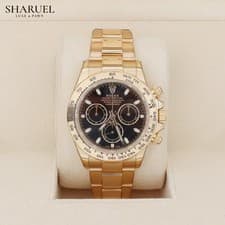 Rolex Daytona 40mm Yellow Gold 18k, Black Dial, Full Set Official