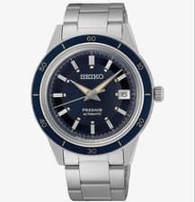 Seiko Presage Style60s SARY223 Automatic Watch Blue Dial Silver Bracelet