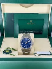 Rolex Oyster Perpetual 41 Blue Index Dial on Oyster 124300 Complete 2023