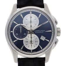 HAMILTON H325960 Jazz master WATCH Navy SS/leather AT