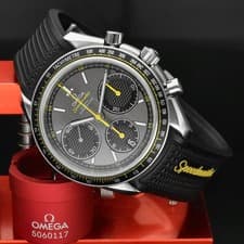Omega Speedmaster Racing 326.32.40.50.06.001 Full Set 2021 Rubber Grey Dial