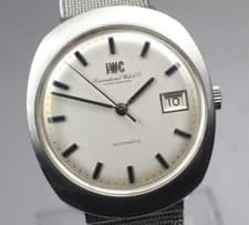 "Exc+5" Vintage IWC SCHAFFHAUSEN 35mm Date Automatic Men's Watch From Japan 5585