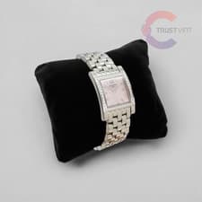 Longines DolceVita L5.166.0 Diamond Silver Pink Quartz Ladies Watch Japan