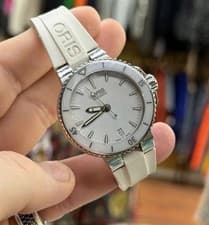 Oris Aquis Date White Dial 36 mm 200m 01733 7652