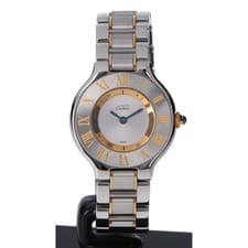 Cartier W10073R6 Must21 SM Silver Dial SSxYG Quartz Watch Watches - Silver