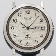 Seiko 5646-7040 Day Date Silver Dial Automatic Men's Watch Used