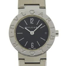 BVLGARI Bulgari BB23SS Stainless Steel Quartz Women's Black Dial Watch