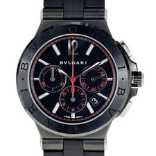 BVLGARI DG42BSCCH Diagono Chrono Ultranero Men's Used Watch