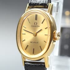 [Almost MINT] Vintage 1977 OMEGA De Ville Cal.1100 Hand Wind Gold Women's Watch