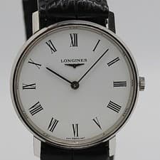 Longines 18 448609 Watch Timepiece Mens Mechanical White Dial Hand Winding